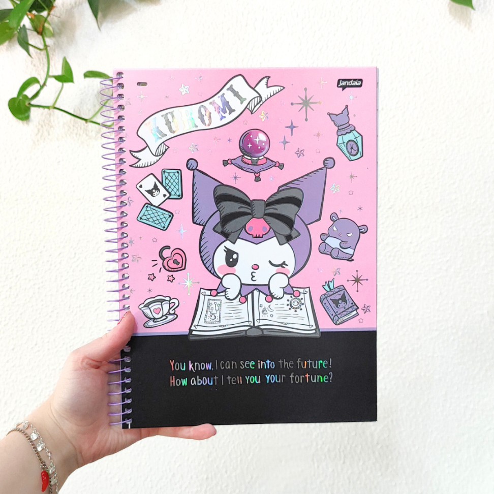 Caderno com Espiral Universitário Kuromi 1 Matéria Jandaia - #1