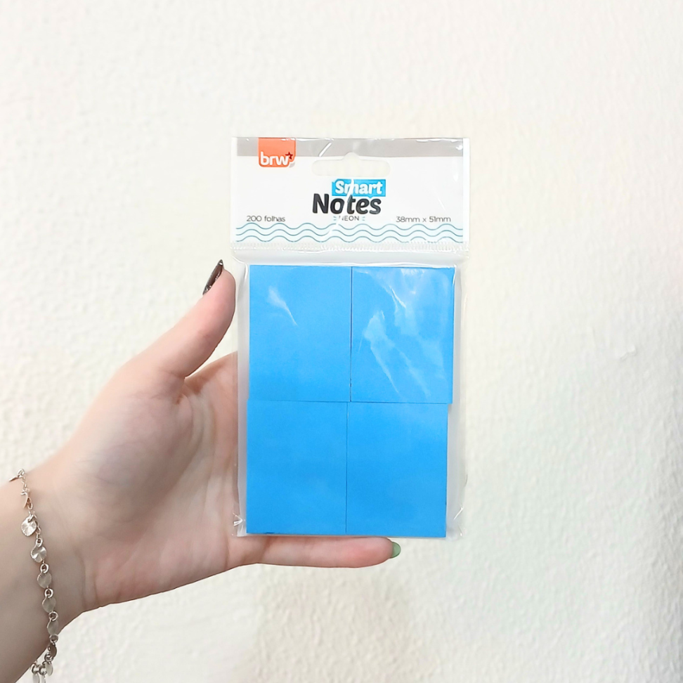 Bloco Smart Notes 4 Blocos 38mm x 51mm Neon 200 Folhas BRW - #4