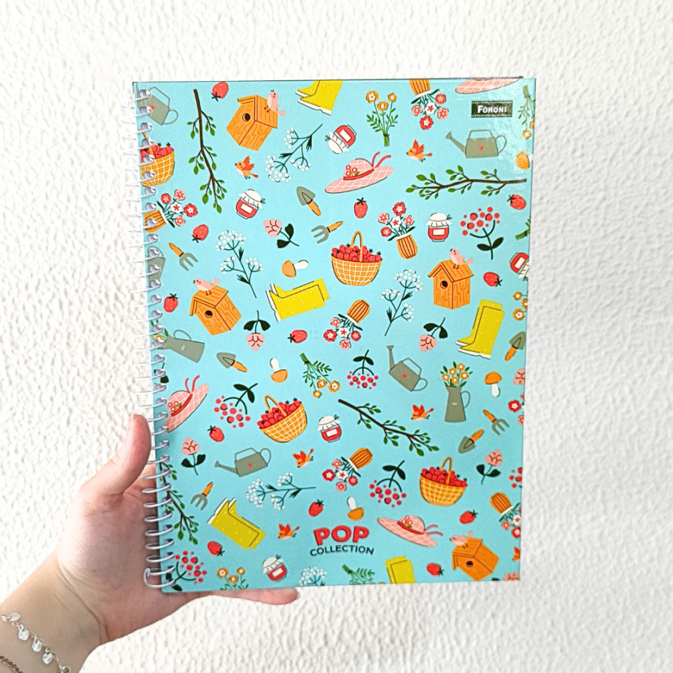 Caderno com Espiral Universitário Pop Collection 1 Matéria Foroni - #1