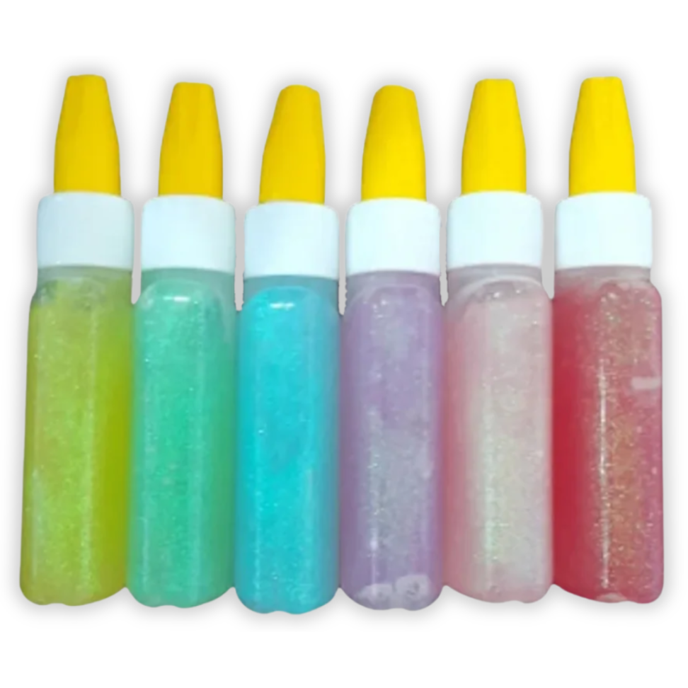 Kit Cola com Glitter Tom Pastel 6 Cores BRW - #2