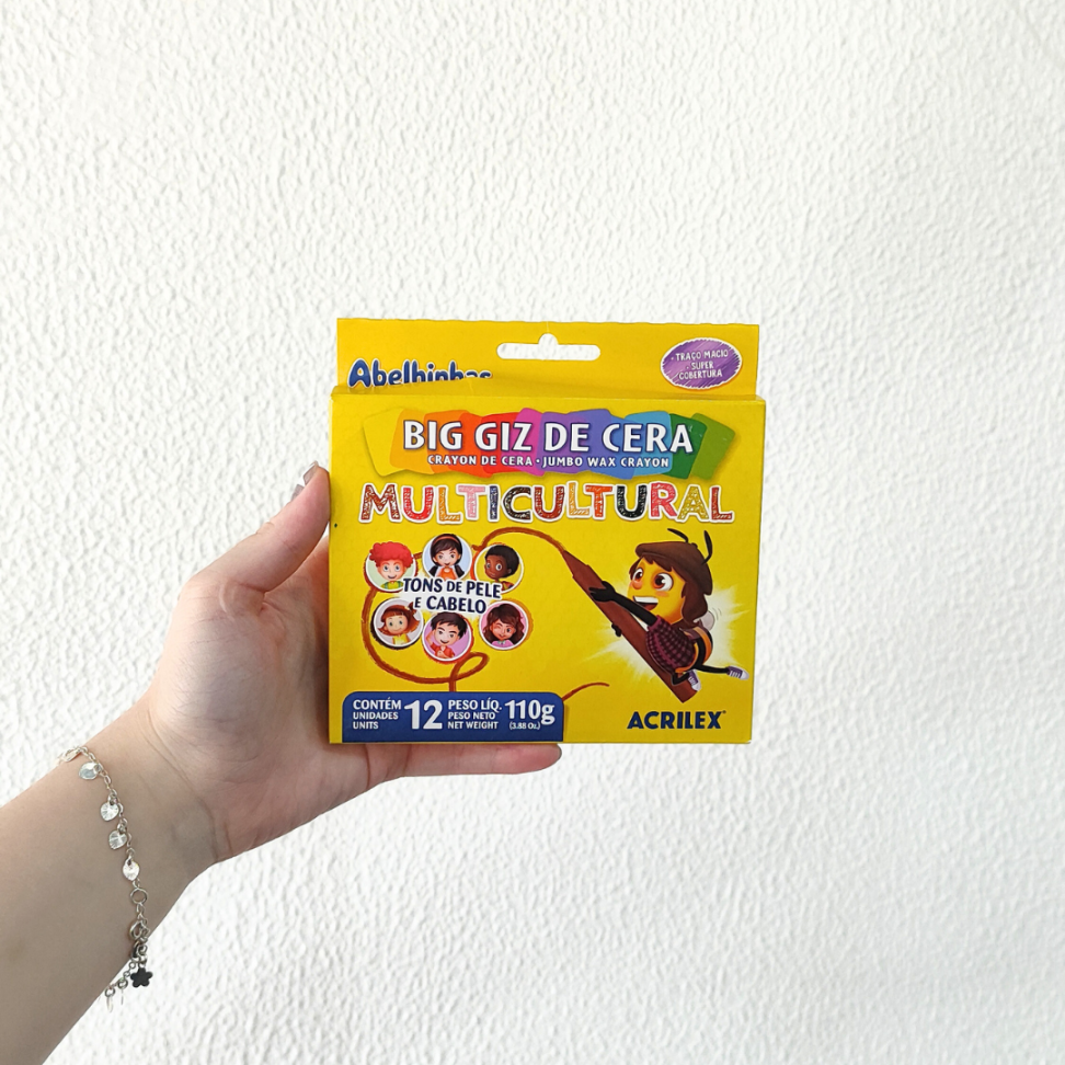 Giz de Cera Big Multicultural 12 Cores Tons de Pele e Cabelo Acrilex - #3