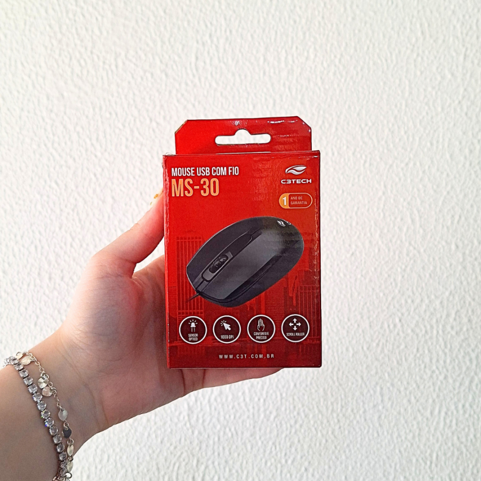 Mouse USB com Fio MS-30BK C3Tech - #1
