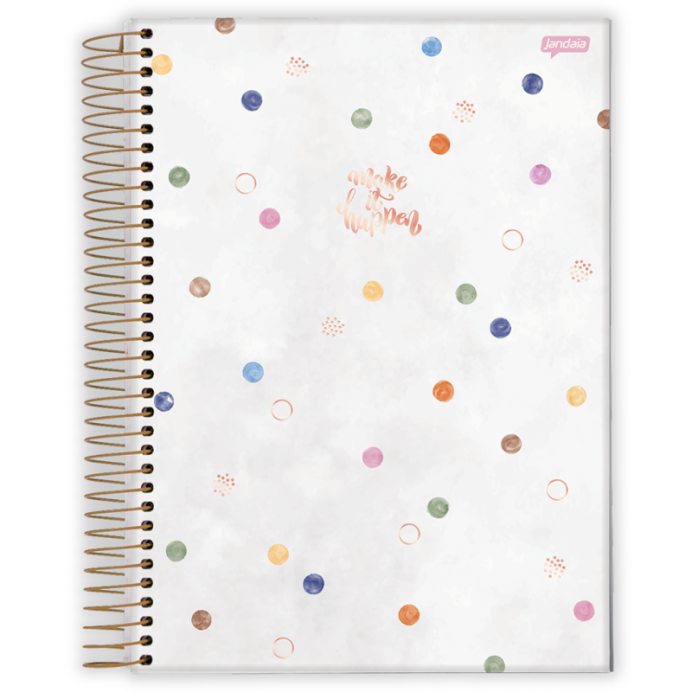 Caderno com Espiral Colegial La Creme 1 Matéria Jandaia - #1