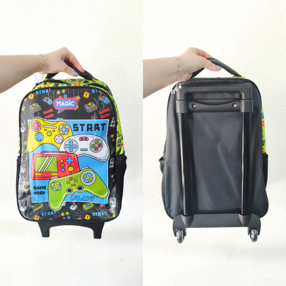 Kit Mochila de Rodas + Lancheira Térmica + Estojo Simples Game Over Magic - #1