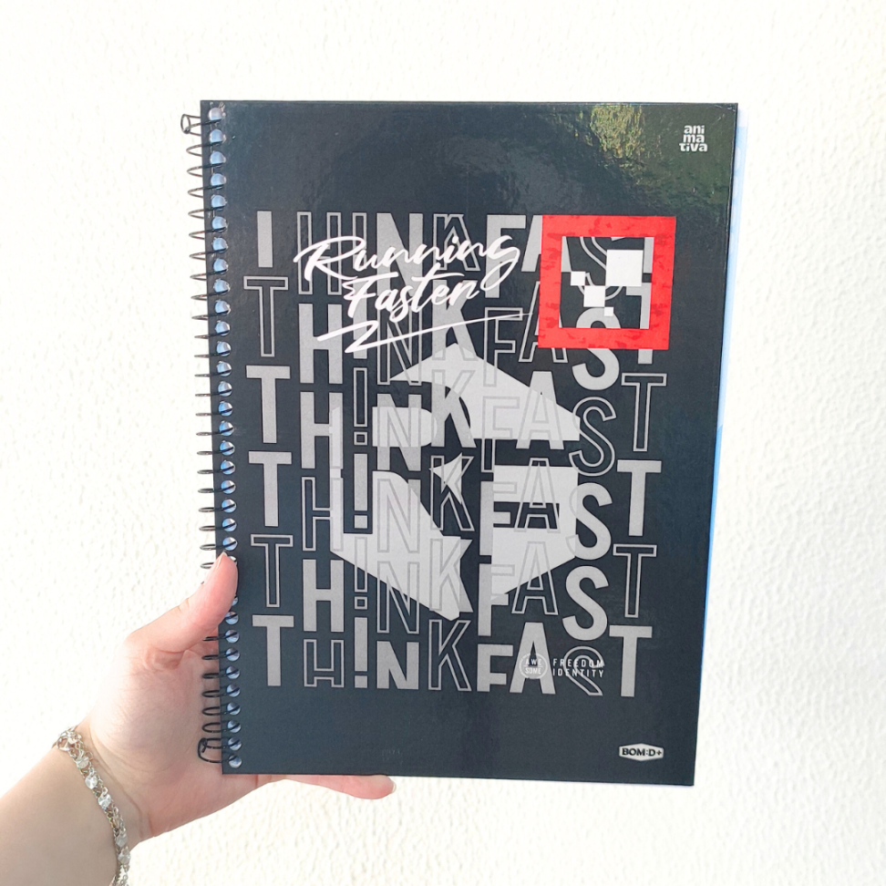 Caderno com Espiral Universitário Bom D+ Masculino 1 Matéria Animativa - #13