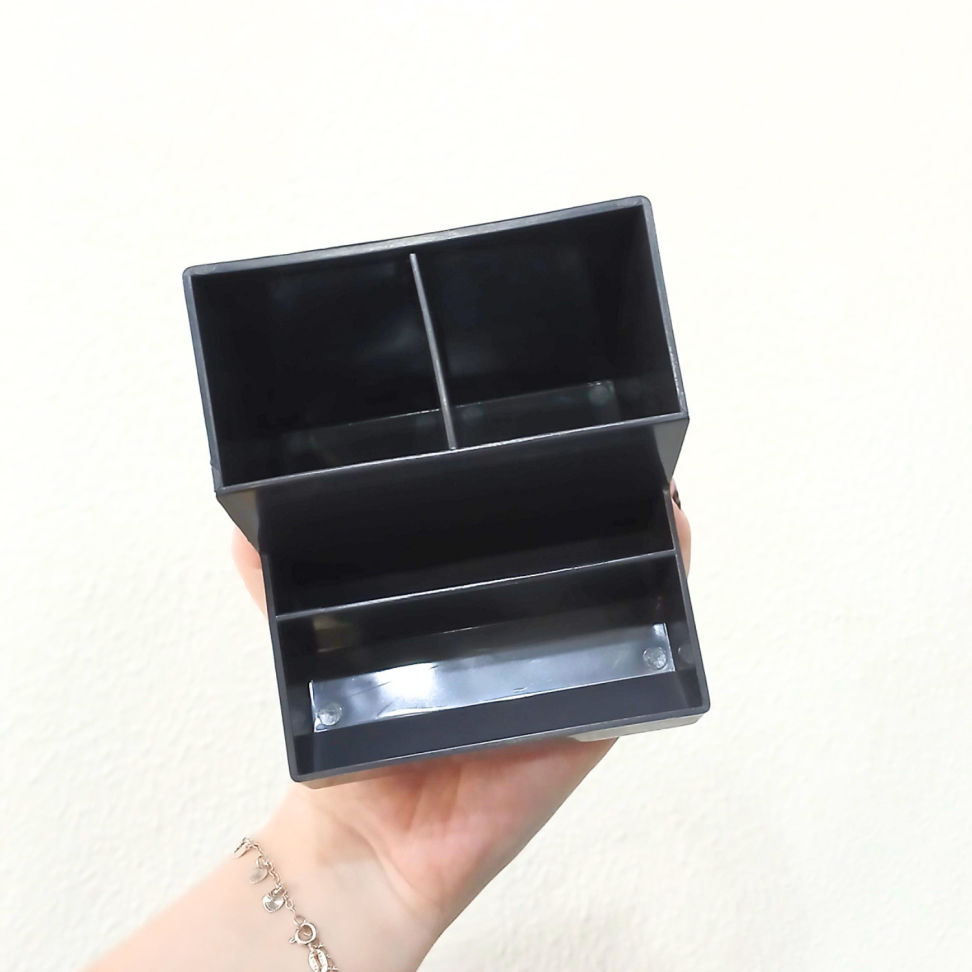 Porta Canetas Triplo Preto Carbrink - #6