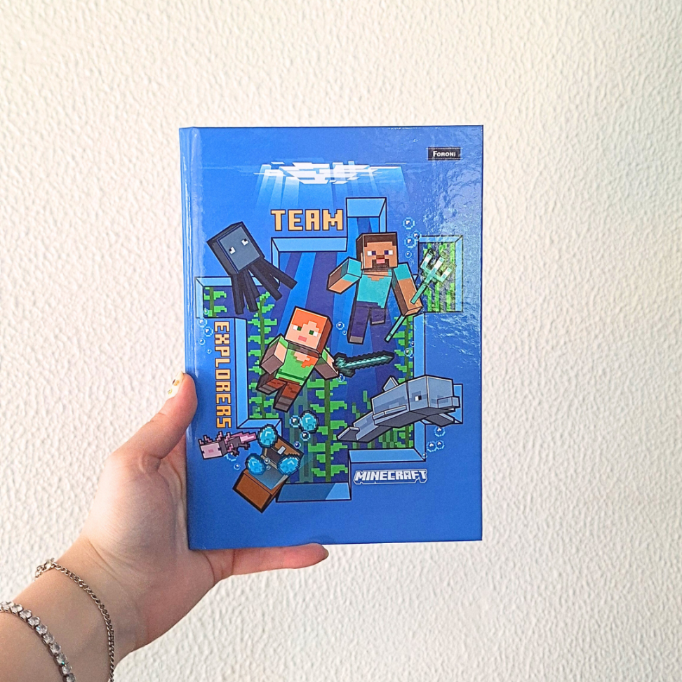 Caderno Brochura Pequeno 1/4 Minecraft Foroni - #1