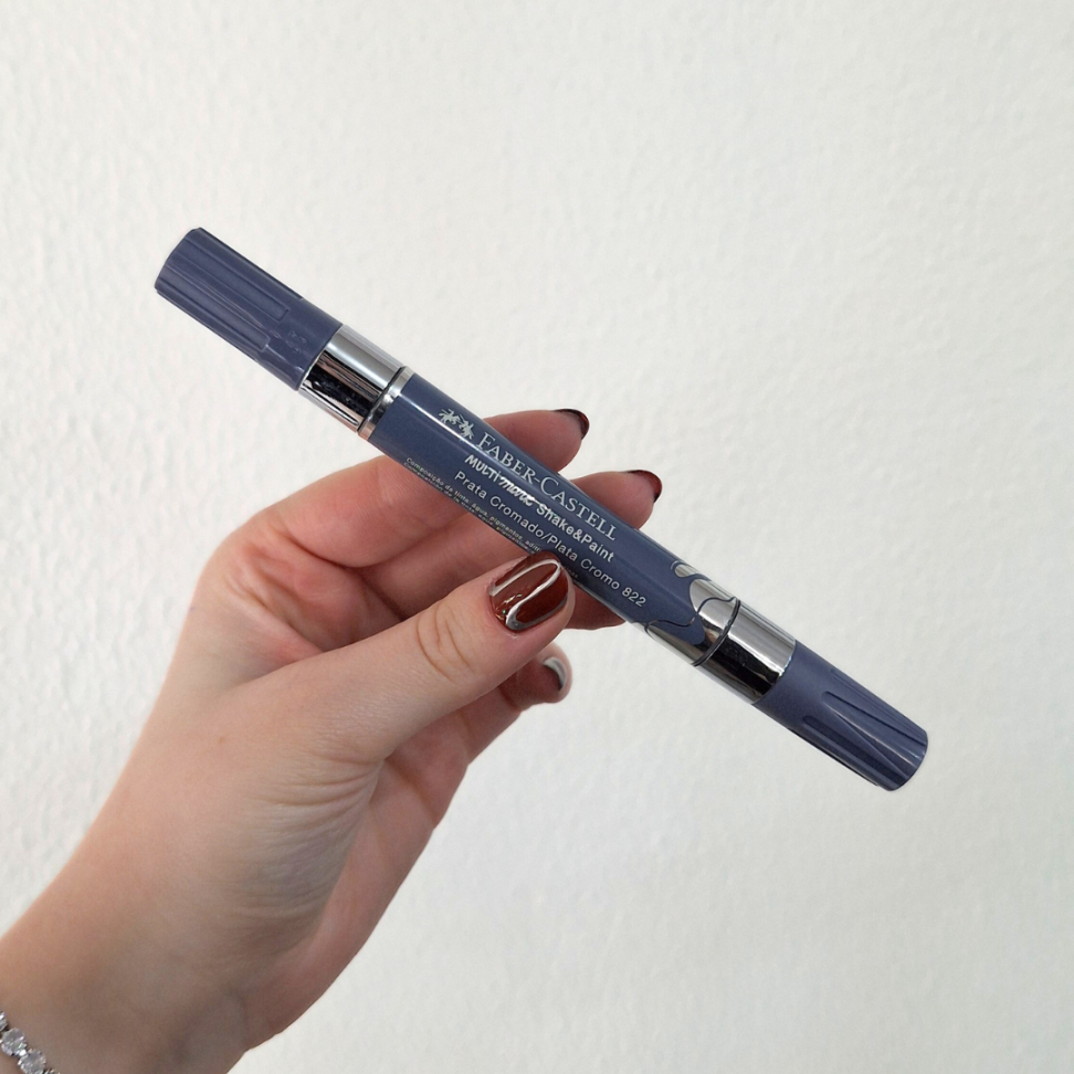 Marcador Multi Mark Prata Cromado Faber-Castell - #4