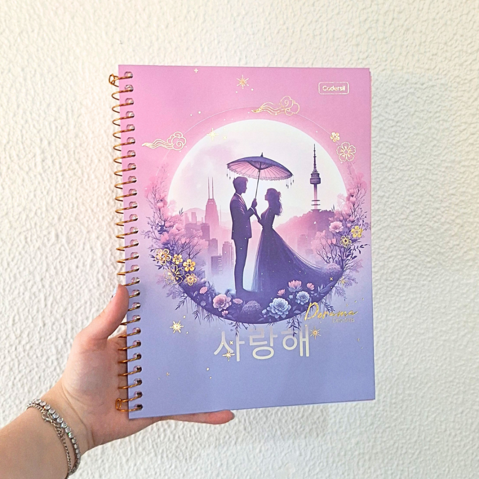 Caderno com Espiral Universitário Dorama Dreams Coração 1 Matéria Cadersil - #6