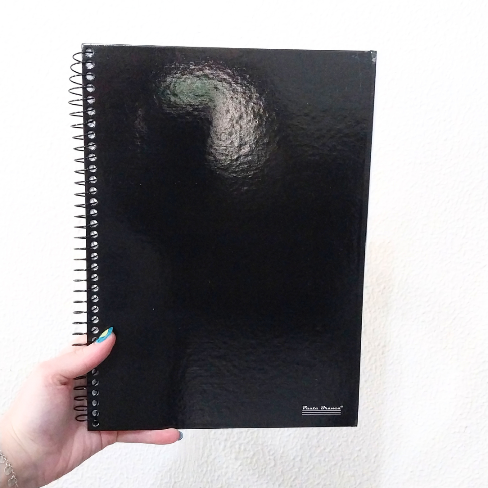 Caderno com Espiral Universitário Office 1 Matéria Pauta Branca