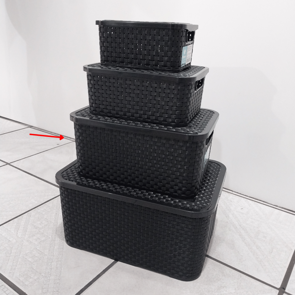 Caixa Organizadora Rattan Preto 8L Nitron - #5