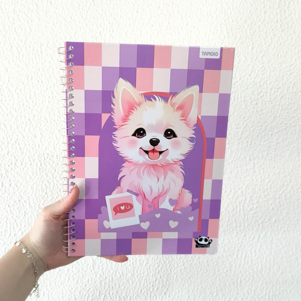 Caderno com Espiral Universitário 1 Matéria Kawaii Tamoio - #8
