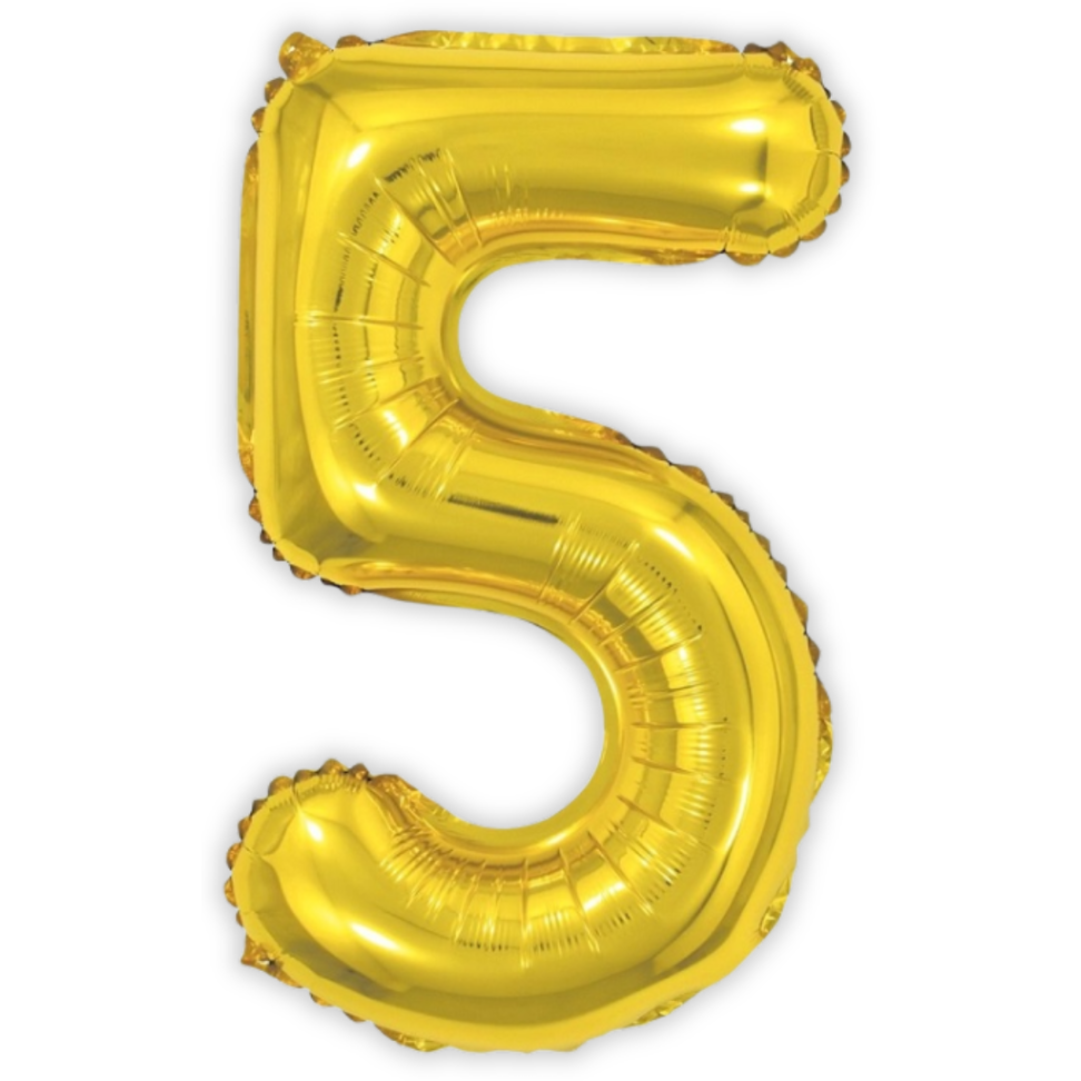 Balão Metalizado 40cm Número 5 Make+ - #2
