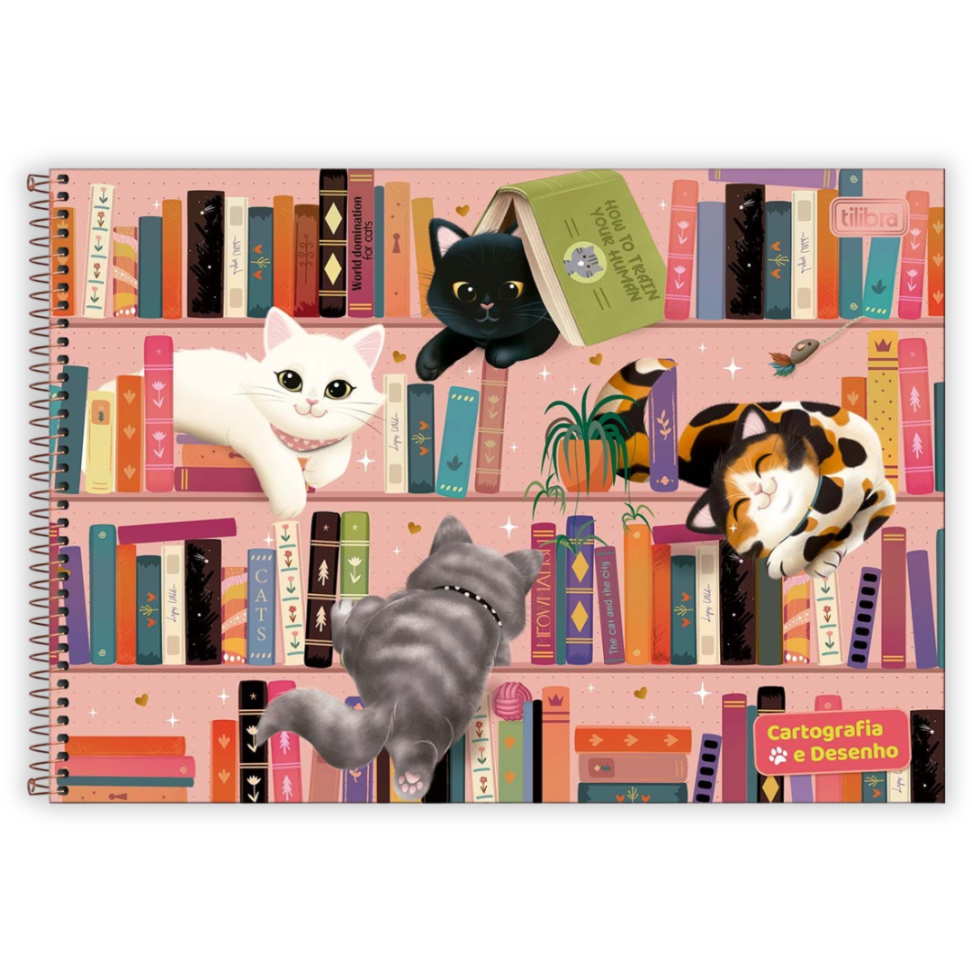 Caderno de Cartografia e Desenho Purrfect Cats Tilibra - #1
