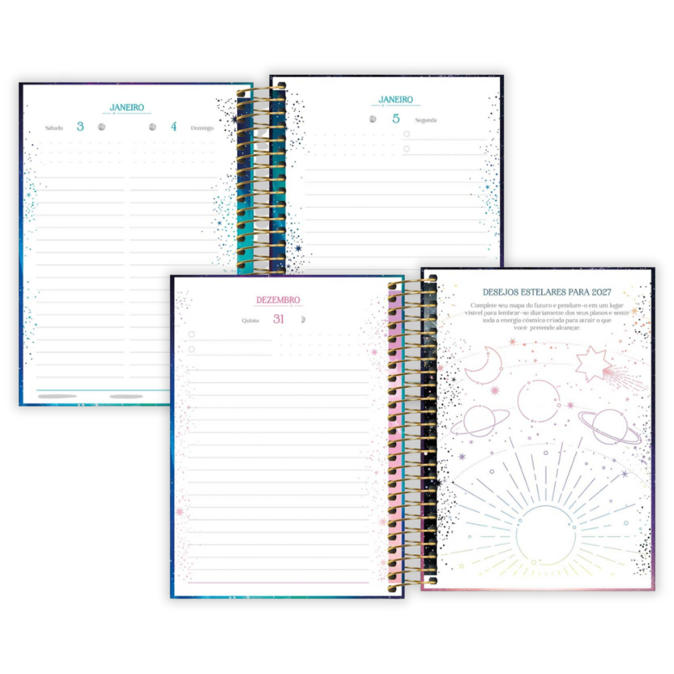Agenda Espiral Diária Pequena Magic 2026 Tilibra - #9