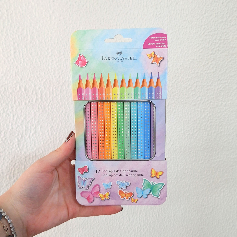Lápis de Cor Eco Lata Sparkle 12 Cores Pastel Faber-Castell - #4
