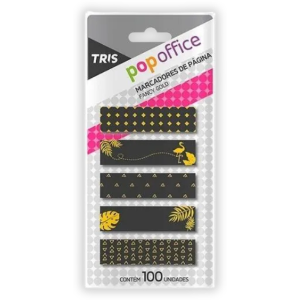 Marcadores de Página Fancy Gold Pop Office Tris - #1