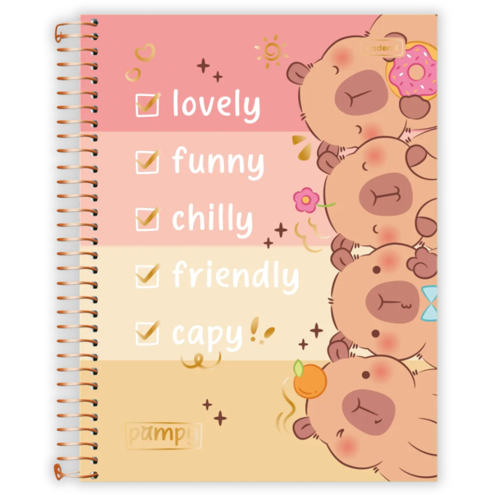 Caderno com Espiral Universitário Pampy 1 Matéria Cadersil - #4