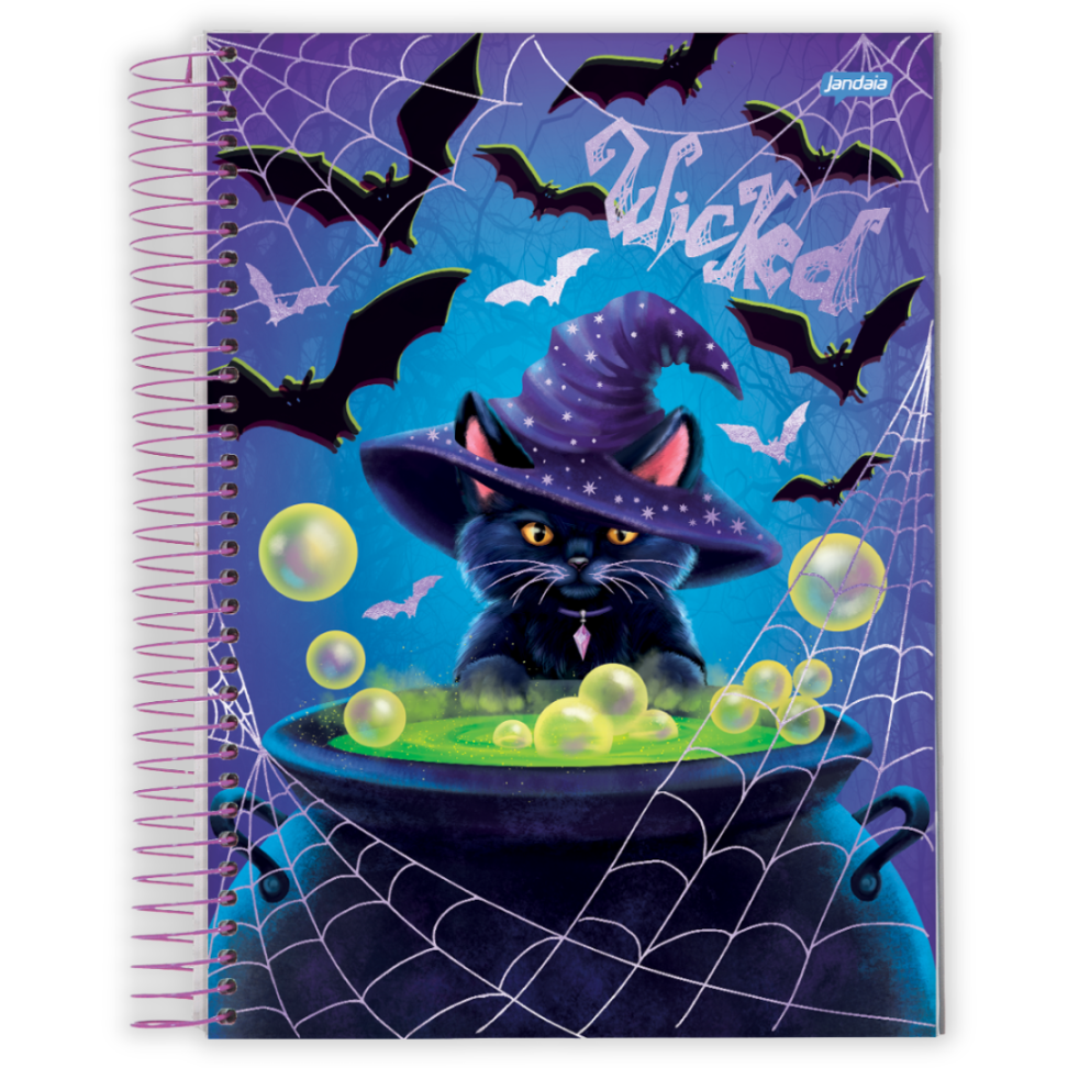 Caderno com Espiral Universitário Spooky Love 1 Matéria Jandaia - #1