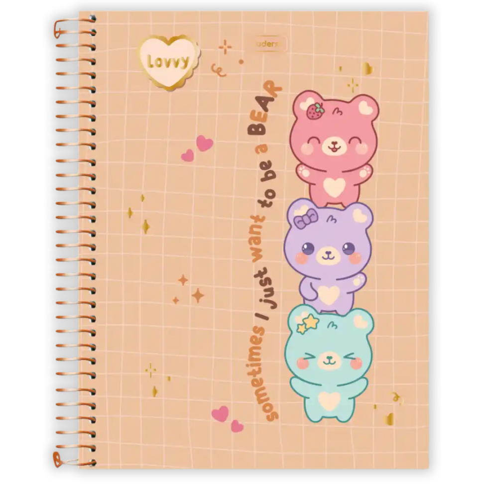 Caderno com Espiral Universitário Lovvy 1 Matéria Cadersil - #5