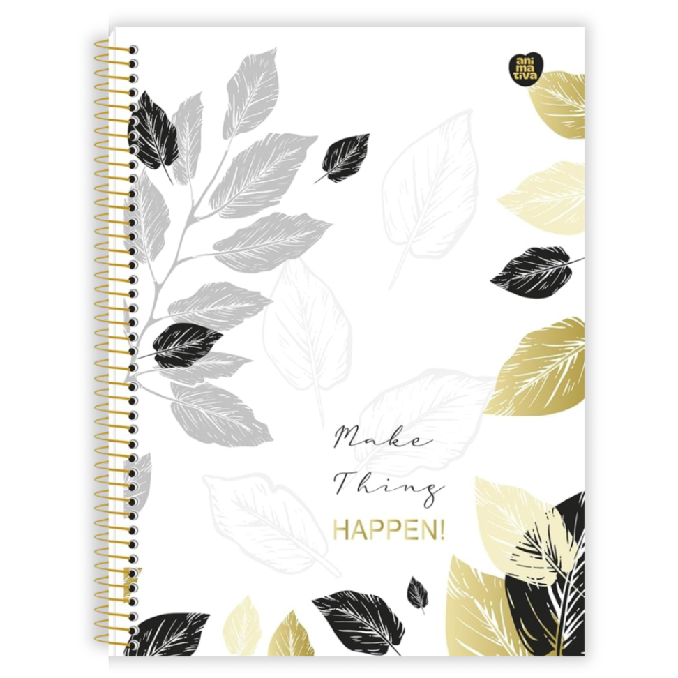 Caderno com Espiral Universitário Happen 1 Matéria Animativa