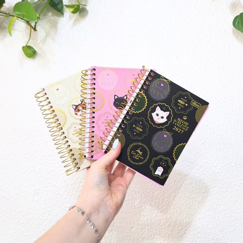 Agenda com Espiral Diária Mini Purrfect Cats 2027 Tilibra - #7