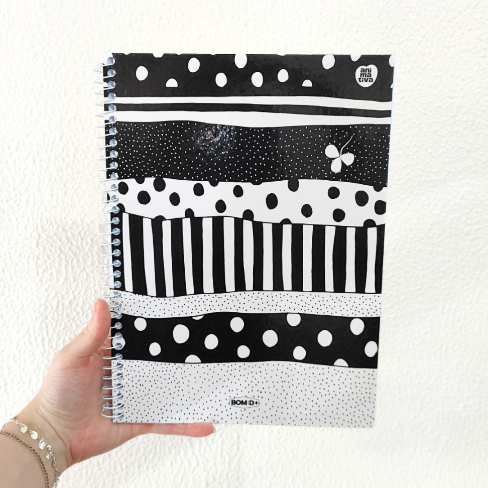 Caderno com Espiral Universitário Bom D+ Feminino 1 Matéria Animativa - #14