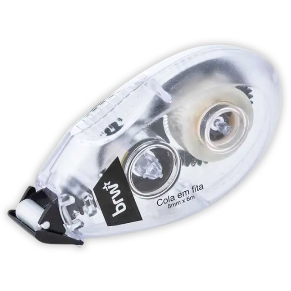 Cola em Fita Transparente 6m x 8mm BRW
