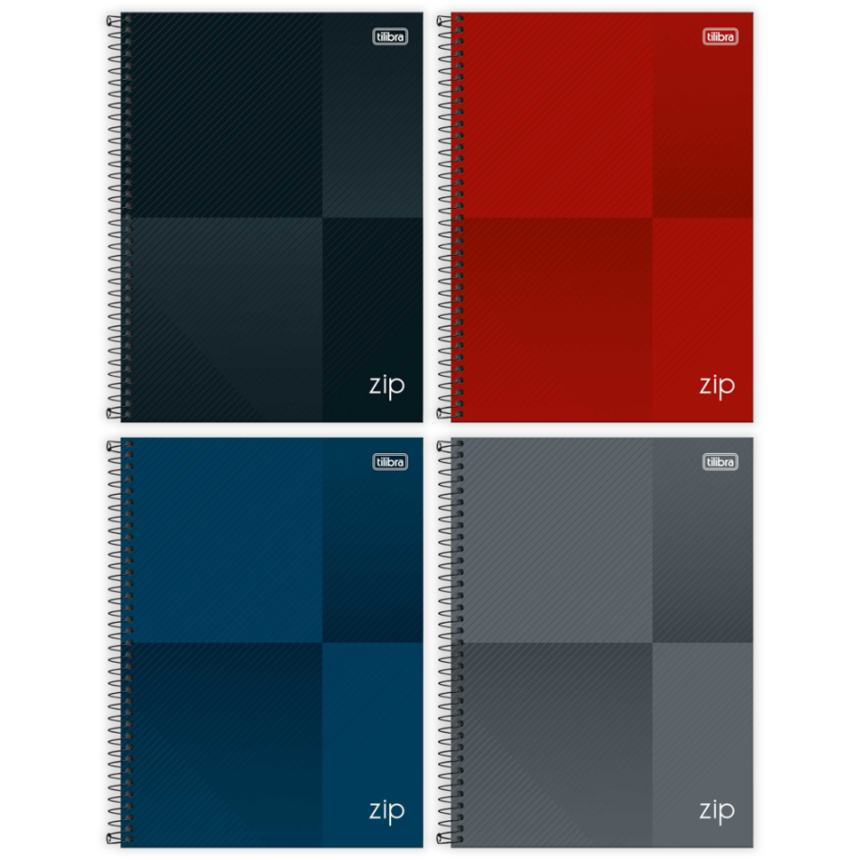 Caderno com Espiral Universitário 1 Matéria Zip B Tilibra