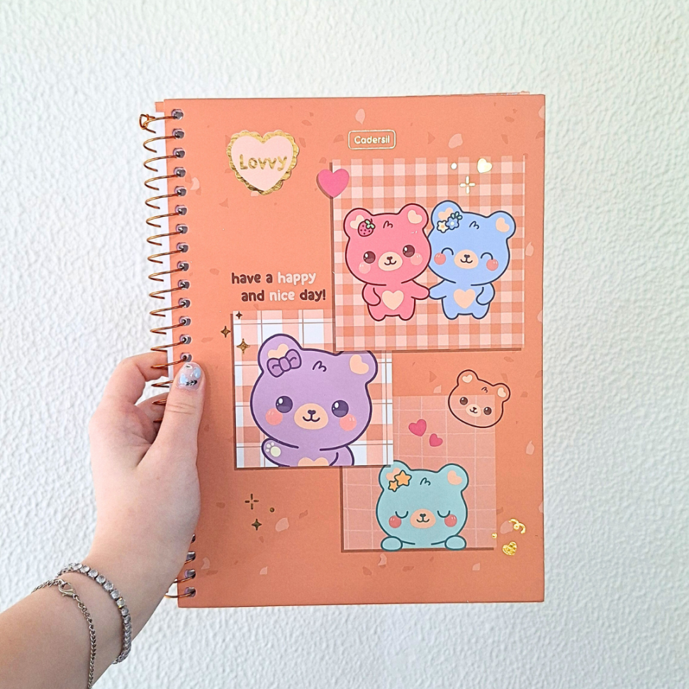 Caderno com Espiral Universitário Lovvy 1 Matéria Cadersil - #7