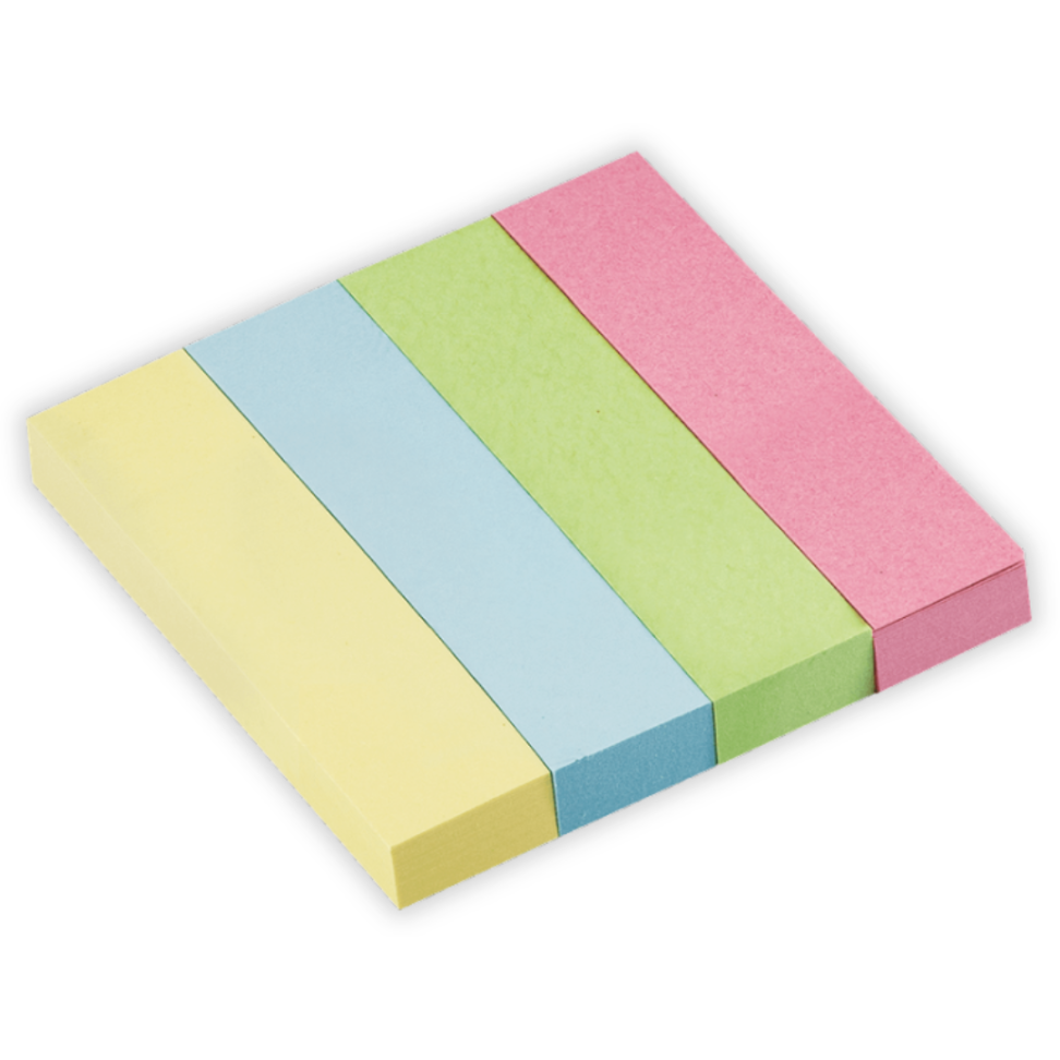 Blocos Smart Notes 19mm x 76mm 4 Cores Tom Pastel BRW