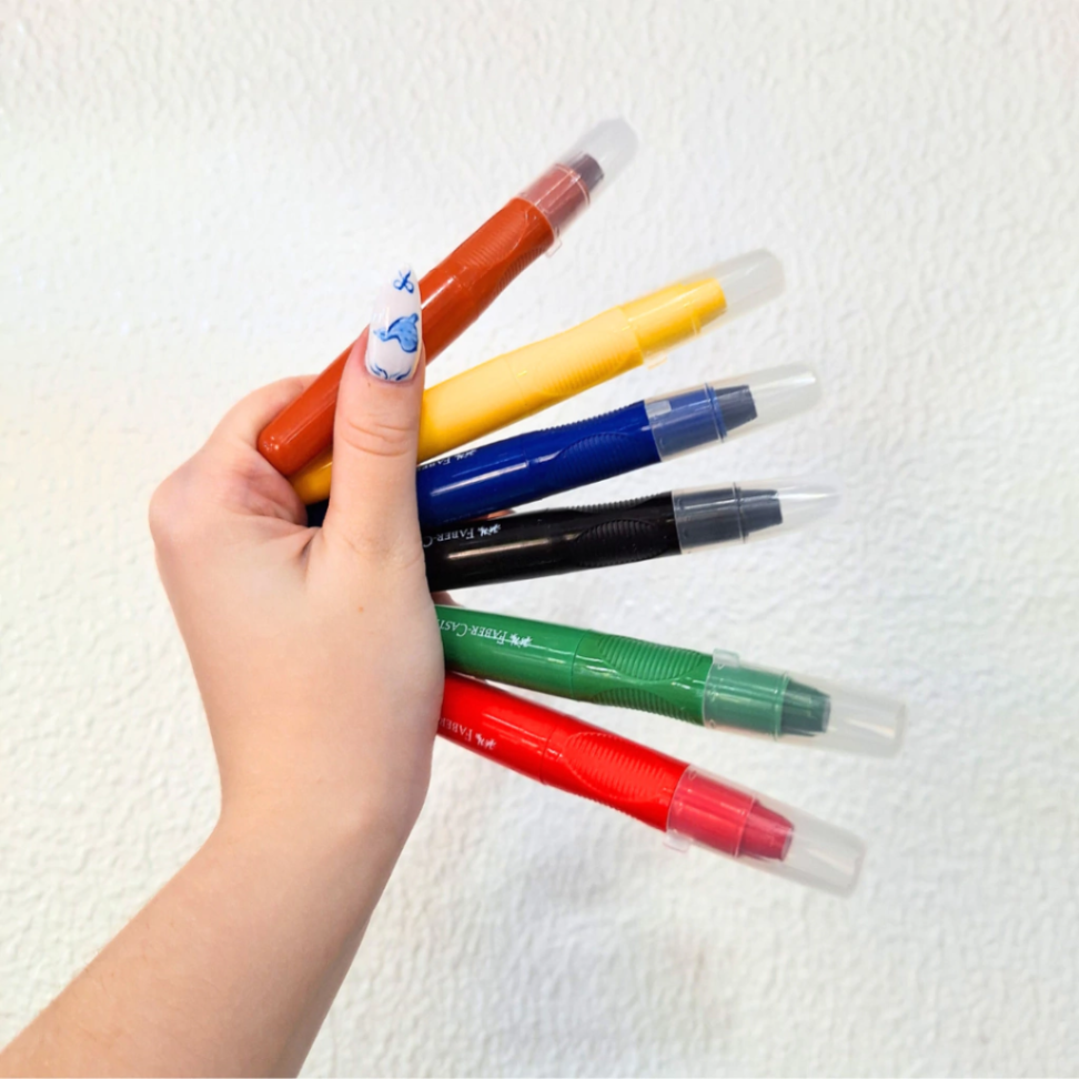 Giz de Cera Retrátil Super Macio 6 Cores Little Creatives Faber-Castell - #1