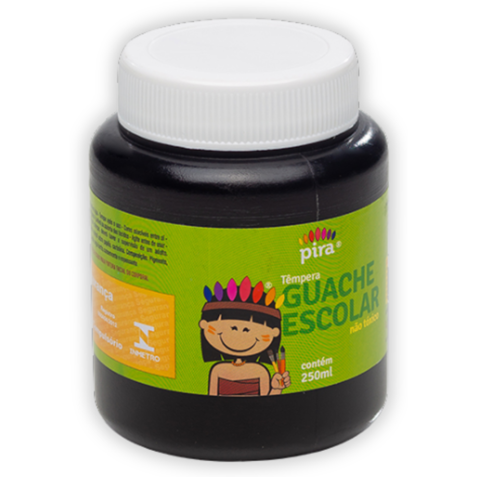 Tinta Têmpera Guache Escolar 250ml Pira - #11