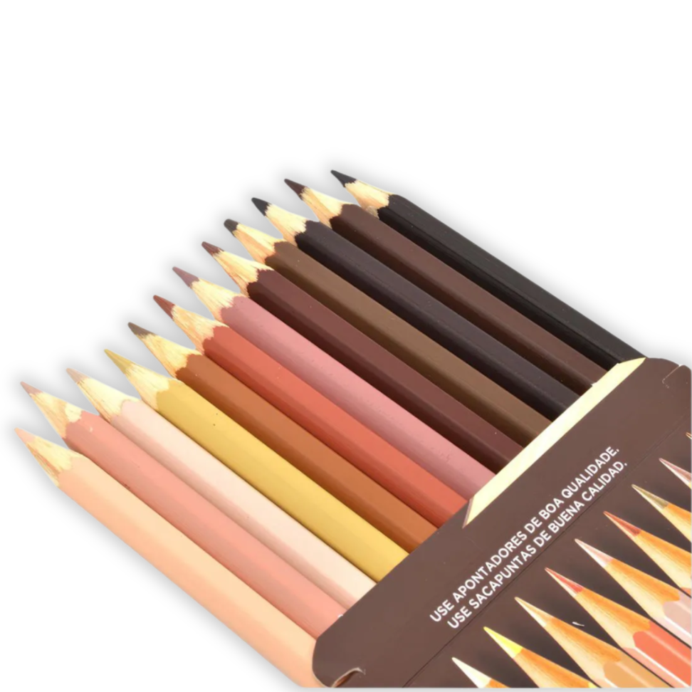 Lápis de Cor Tons de Pele 12 Cores Multicolor - #2