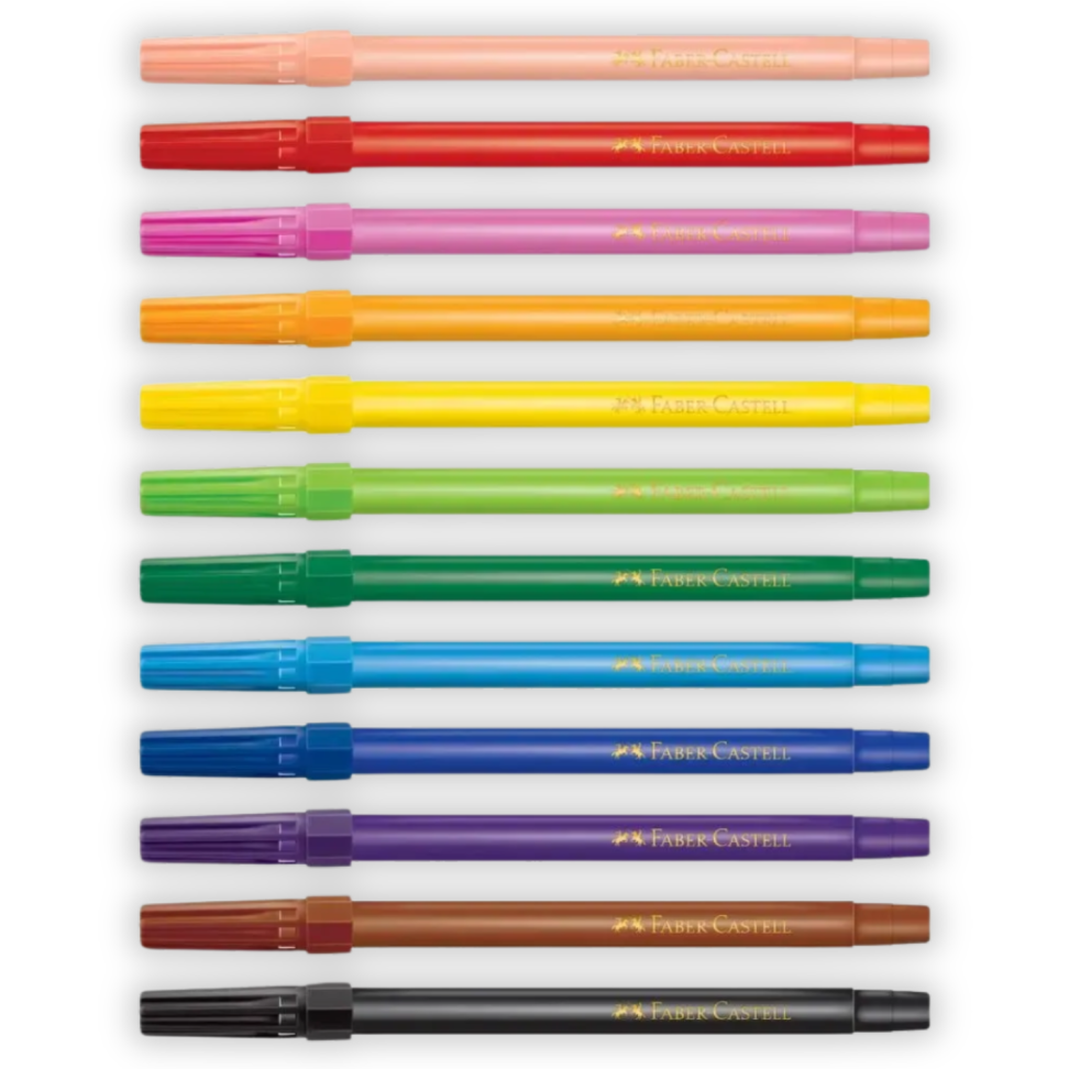 Canetinha Hidrográfica 12 Cores Faber-Castell - #1