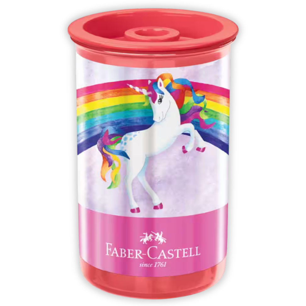 Apontador com Depósito Redondo Unicórnio Faber-Castell - #1