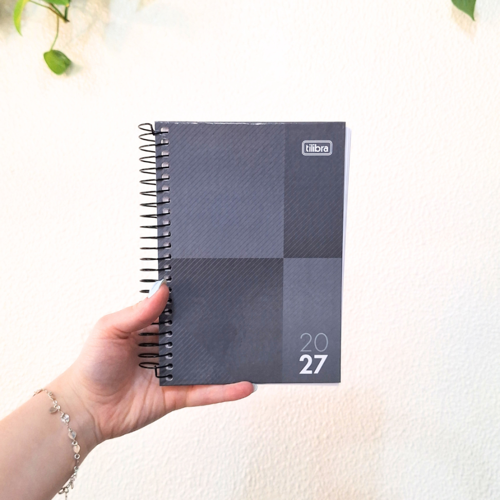 Agenda com Espiral Executiva Diária Pequena Zip B 2027 Tilibra - #10