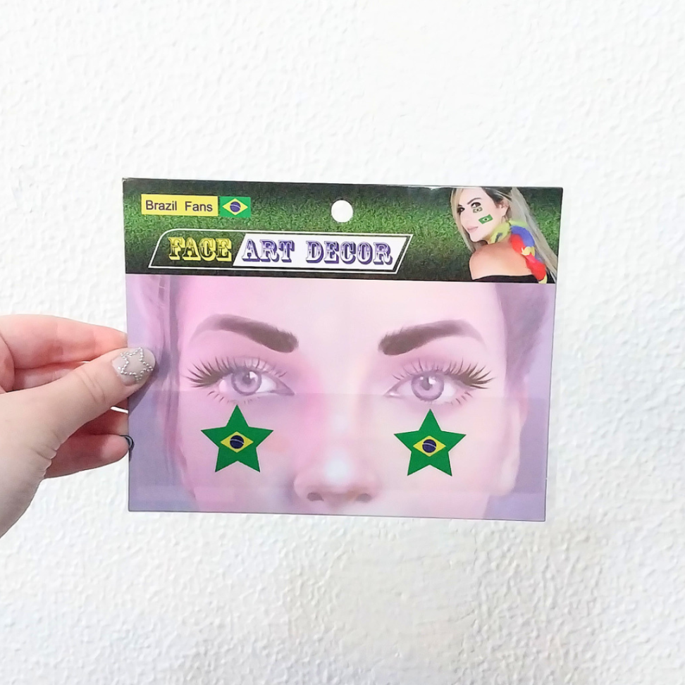 Adesivos Faciais Brasil Face Art Decor Nyr Festas - #6