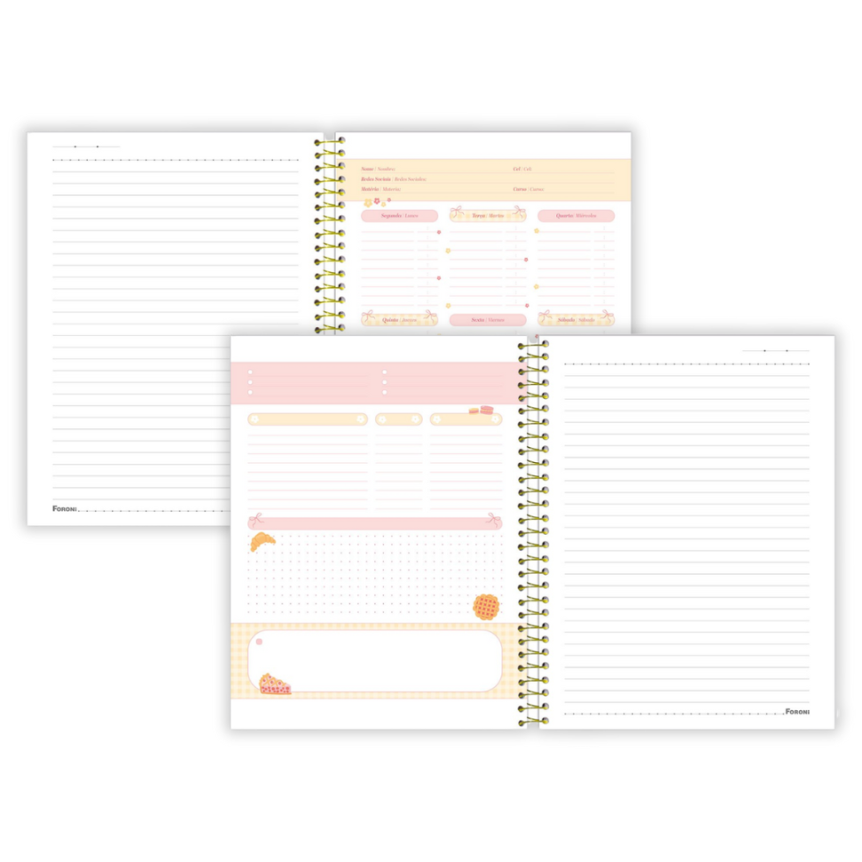 Caderno com Espiral Colegial Milly 10 Matérias Foroni - #6