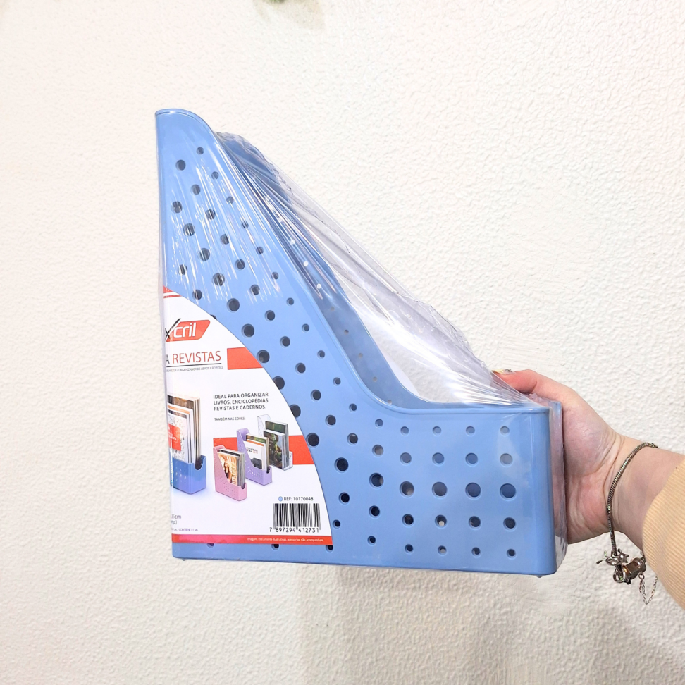 Porta Revista Acrílico Azul Maxcril - #3