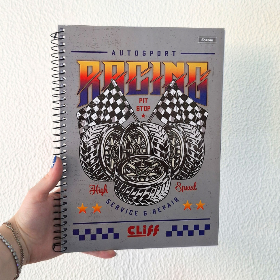 Caderno com Espiral Universitário Cliff Masculino 1 Matéria Foroni - #9