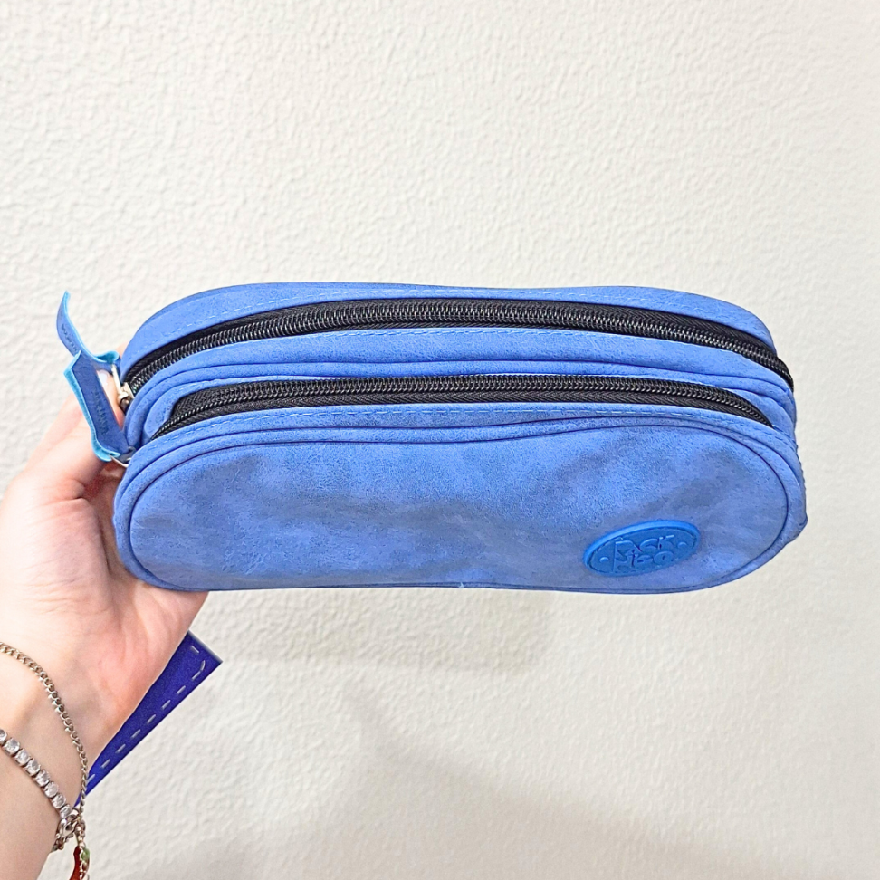 Estojo Duplo Camurça Azul Packn'Go - #1