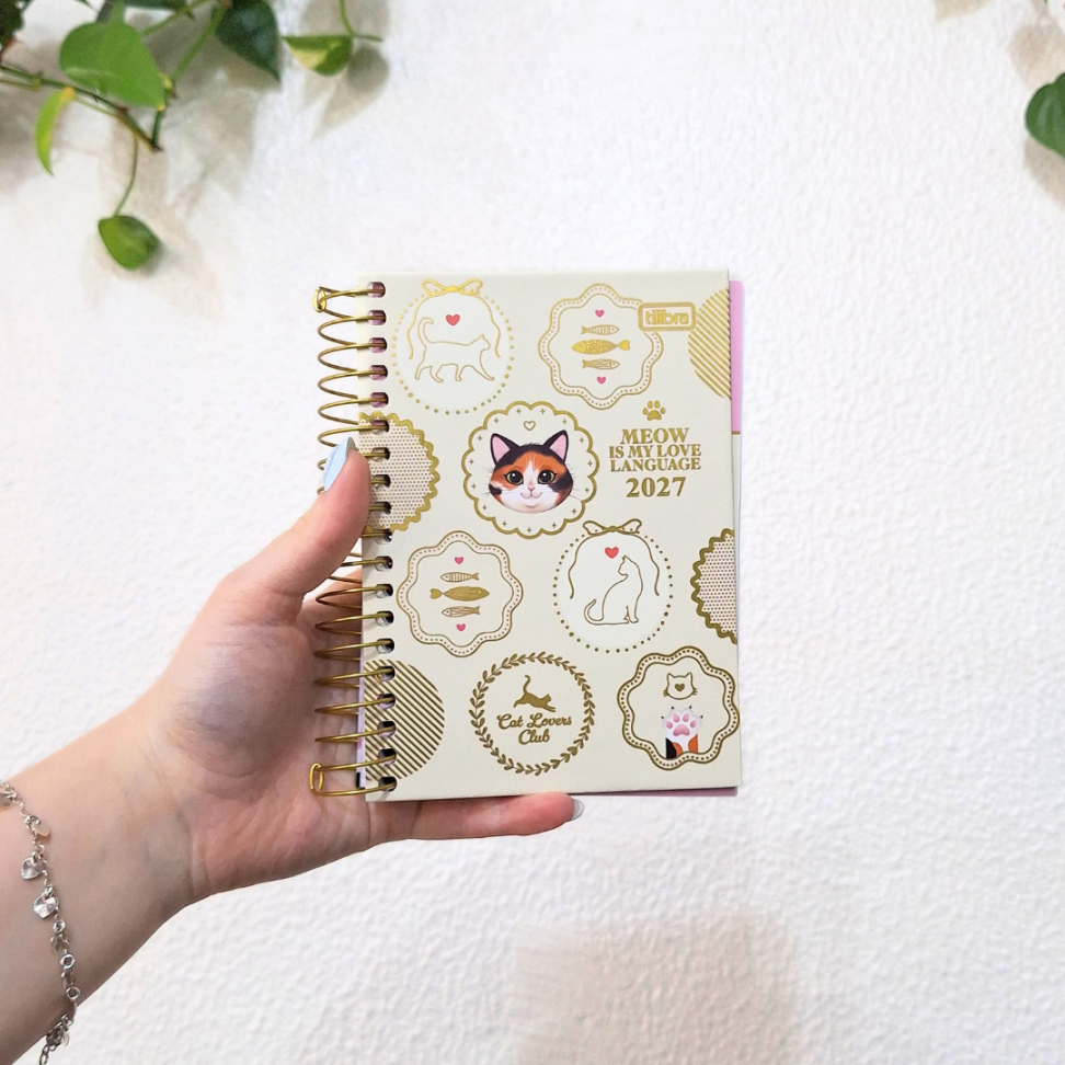 Agenda com Espiral Diária Mini Purrfect Cats 2027 Tilibra - #8