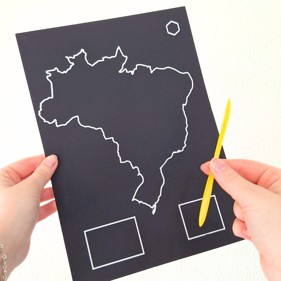 Papel Mágico Mapa Brasil A4 com Bastão Off Paper - #1
