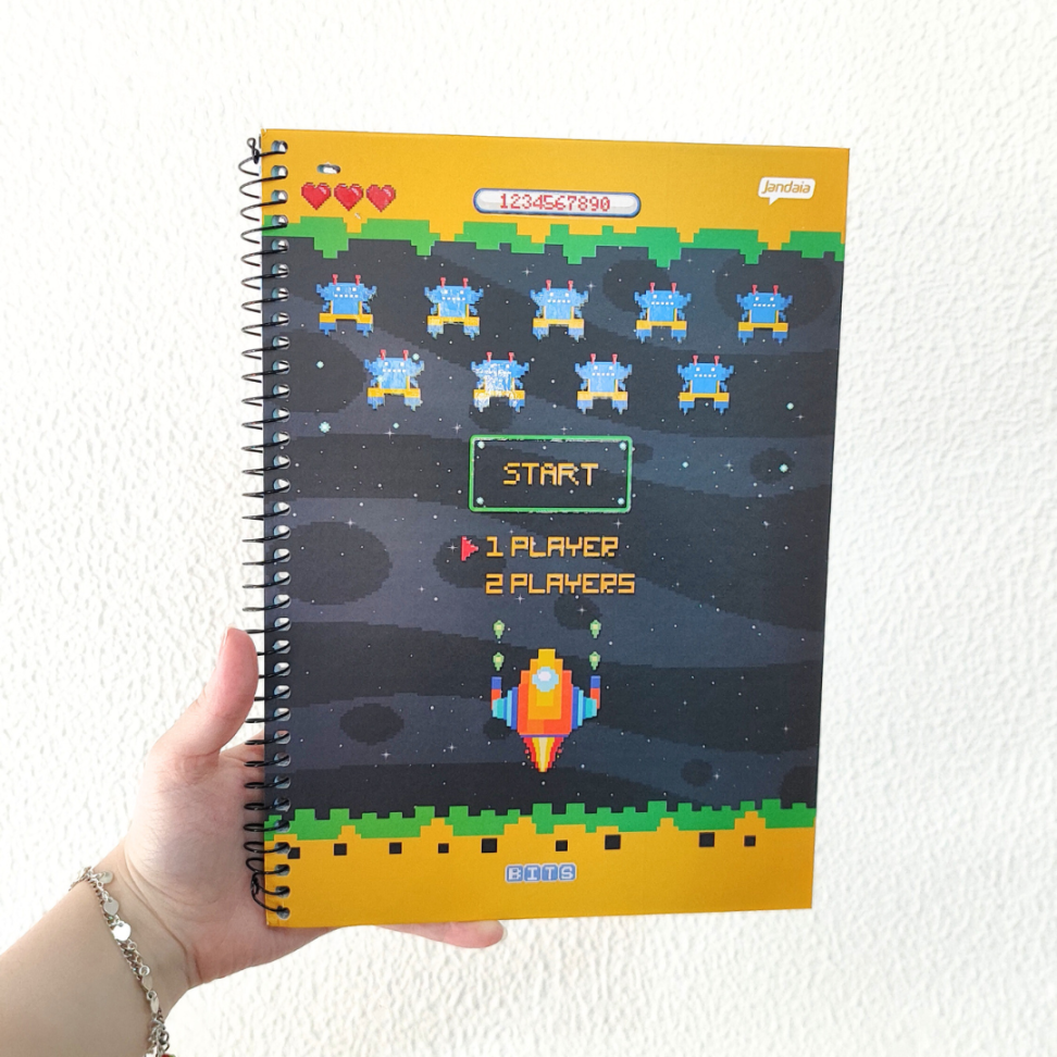 Caderno com Espiral Universitário Bits 1 Matéria Jandaia - #8