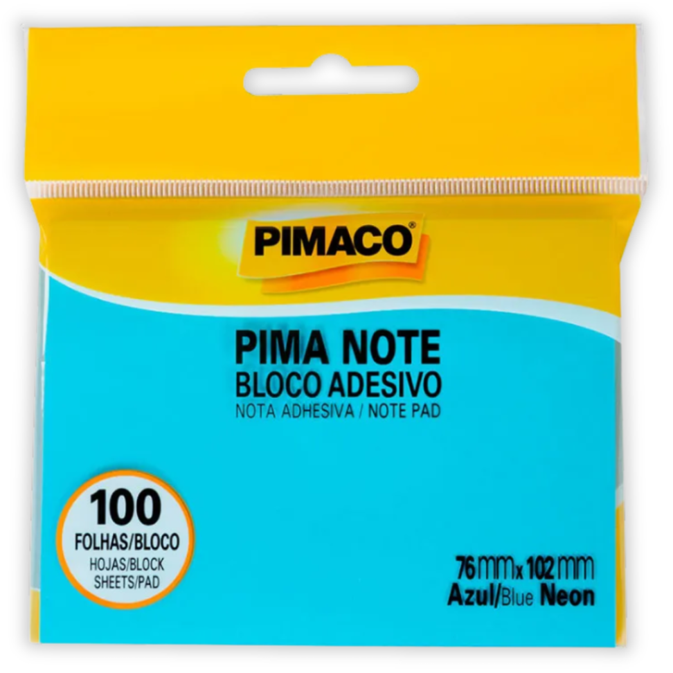 Bloco Adesivo Pima Note 76mm x 102mm Neon Pimaco - #3