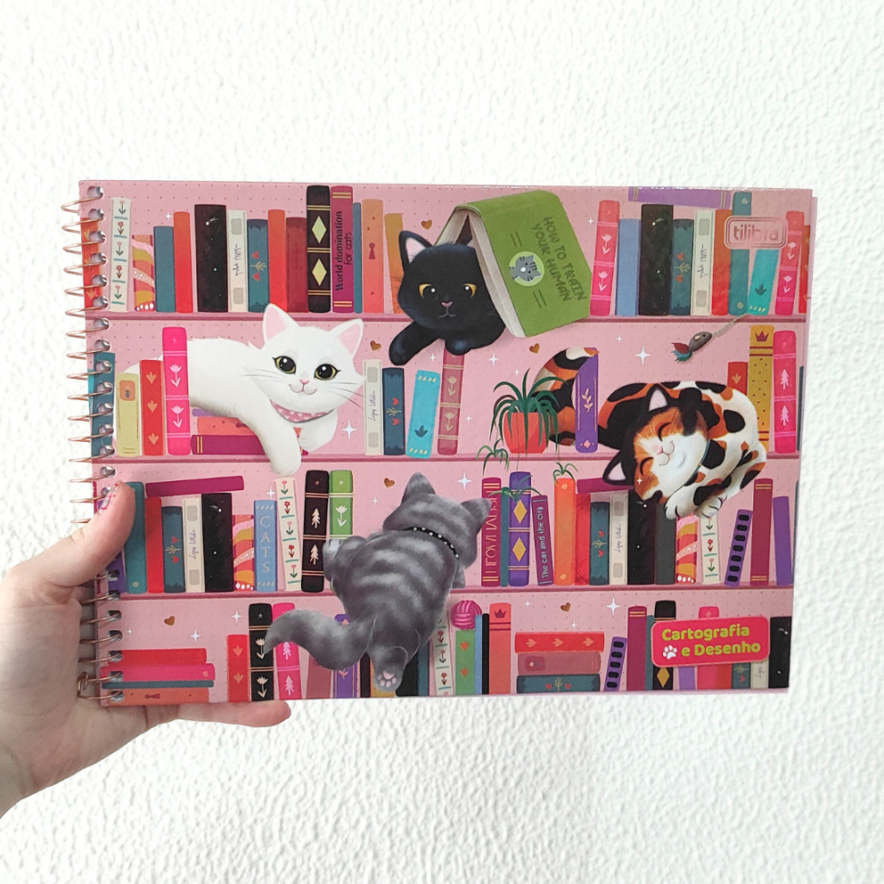 Caderno de Cartografia e Desenho Purrfect Cats Tilibra - #1