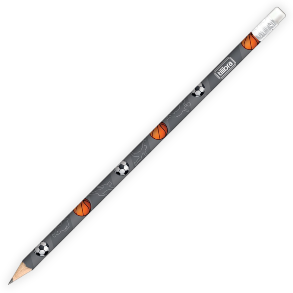 Lápis Grafite de Escrever com Borracha Ponteira Player One Tilibra