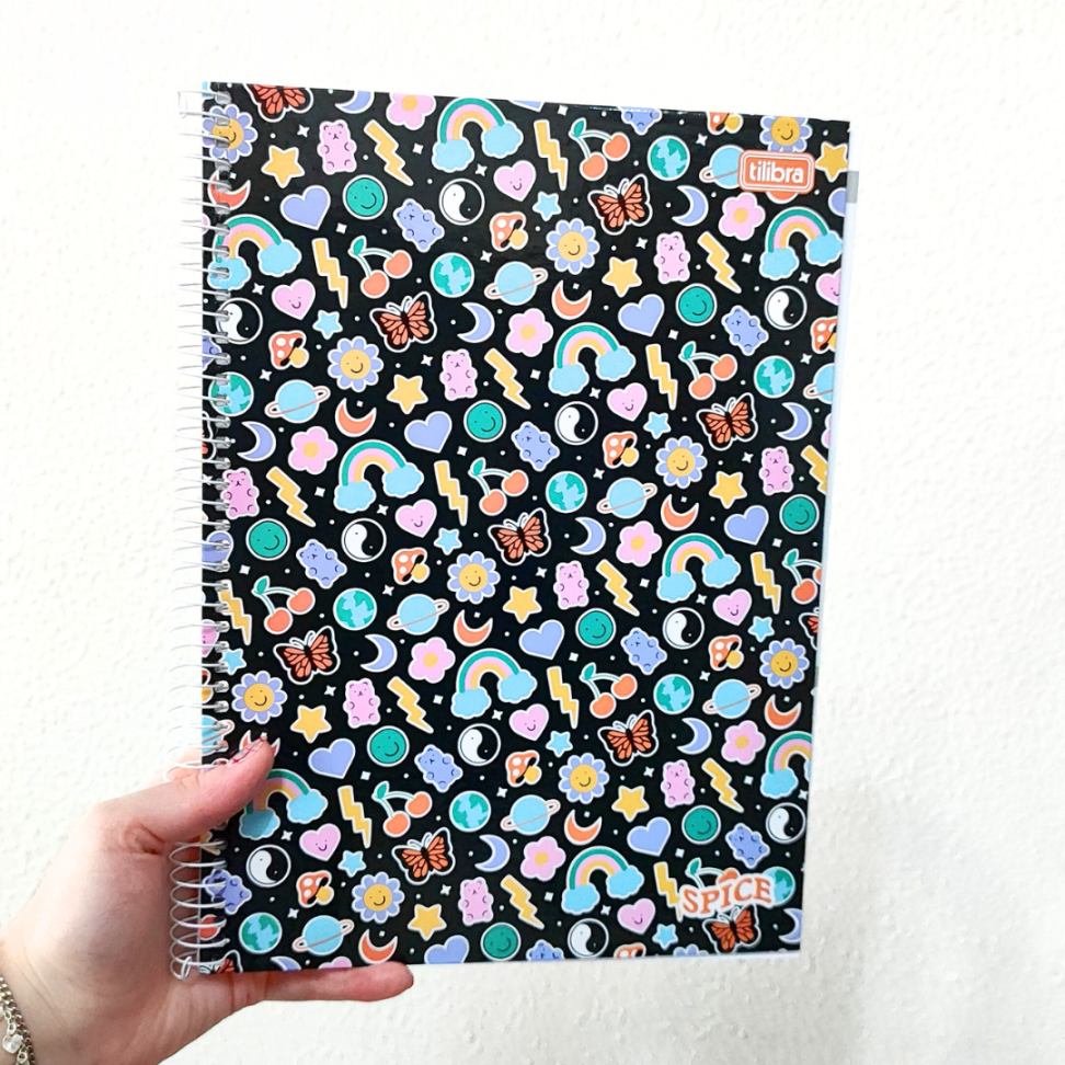 Caderno com Espiral Universitário 1 Matéria Spice Feminino Tilibra - #8
