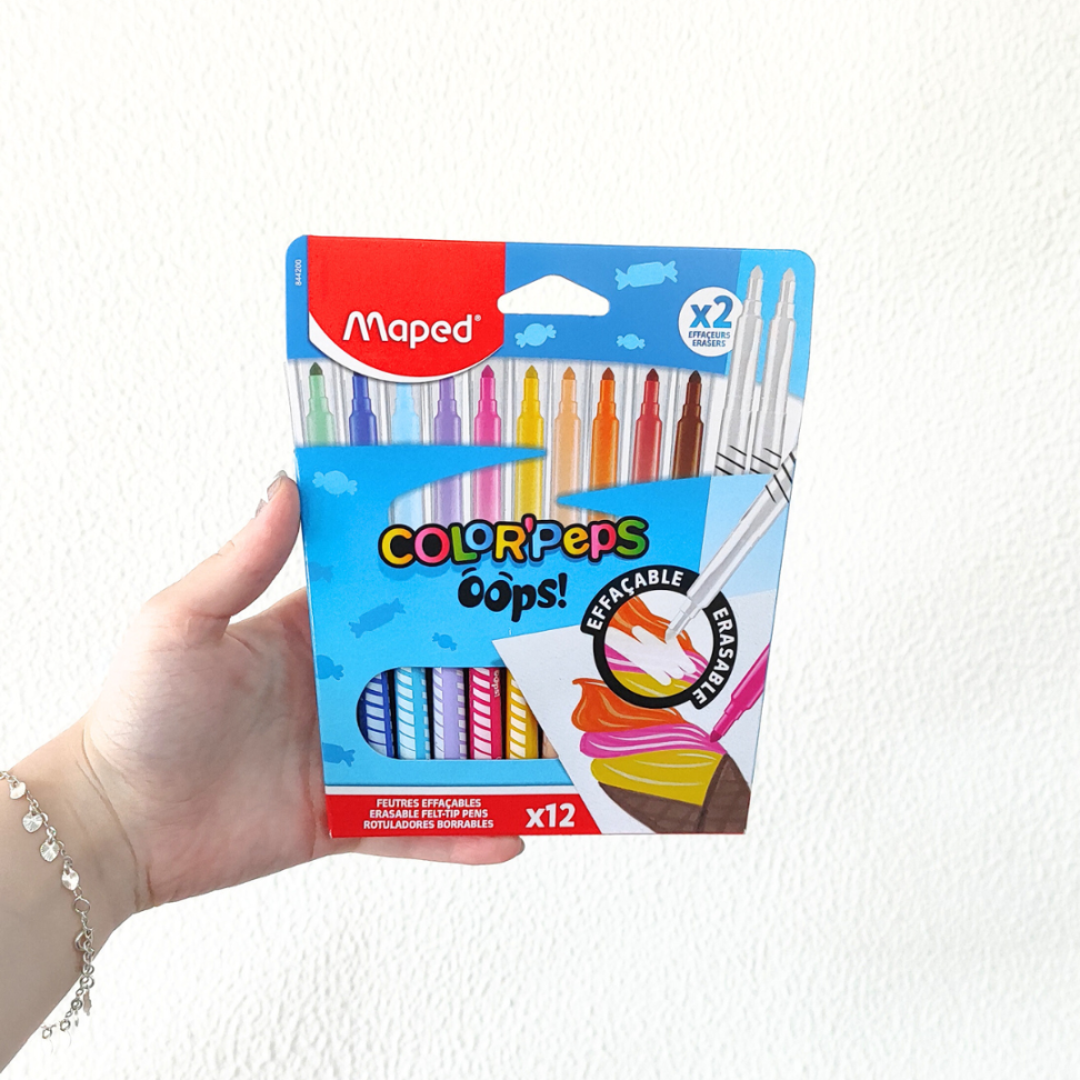 Canetinha Hidrográfica 10 Cores + 2 Canetinhas Apagável Oops! Color'Peps Maped - #3